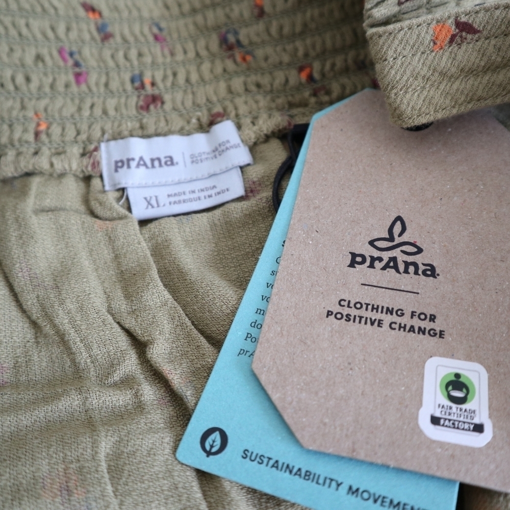 Prana Women's Size XL Little Palm Cami Sweet Grass Meadow Floral Cotton Top NWT - Picture 13 of 13